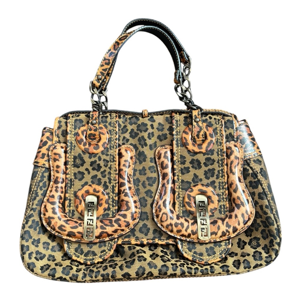 Vintage Fendi Leopard B Bag Buckle
